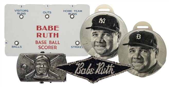 Mid-1930s Quaker Oats Babe Ruth Premiums Collection (6 Items)